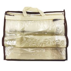 美得像專櫃 透明包包防塵收納袋 米/灰 無紡布+PVC S/M/L/XL/XXL, 2個, 1組