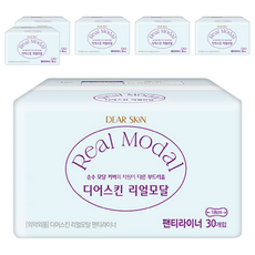 디어스킨 리얼모달 팬티라이너, 슈퍼롱, 30개입, 6개