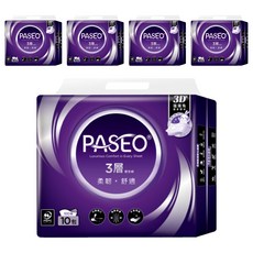 PASEO 抽取式衛生紙 3層 100張, 5袋, 10包