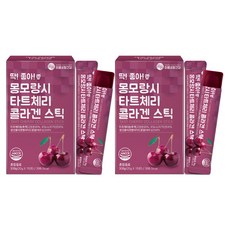 미쁨생활건강 딱 좋아 몽모랑시 타트체리 콜라겐 젤리 스틱 15p, 300g, 2개