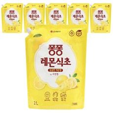 퐁퐁 레몬식초 주방세제 파우치형, 2L, 6개