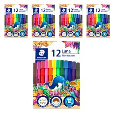 STAEDTLER 施德樓 LUNA 彩色筆, 12色, 5入