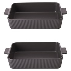 담음공방 온감 오븐 그라탕기 2종 세트, 흑단, 2개