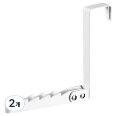 따봉오빠 공간 절약 문걸이 폴딩 후크 다용도 걸이 8.2 x 15.3 cm JNHA2272, 화이트, 2개