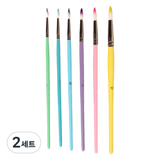 Black Tree 馬卡龍水彩細毛筆6件組, 2套