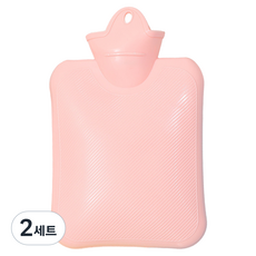 Happy&Good 柔軟保暖熱水袋 粉紅色 500ml + 絨毛套組, 2套