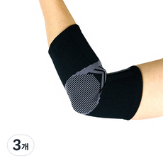 어썸드로우 헬스 스포츠 팔꿈치 보호대, 3개, 블랙