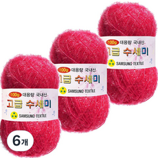 Yarna 大容量高級菜瓜布 100g, 118 草莓, 6個