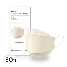 애니가드 더솔루션 마스크 소형 KF80, 10개입, 3개, 내추럴아이보리