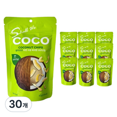 2次烘烤椰子脆片 原味, 30包, 40g