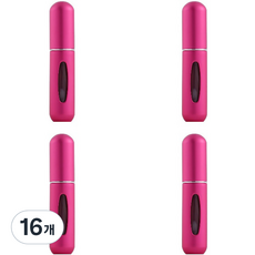 다해유 휴대용 향수 스프레이통 5ml, 장미홍, 16개