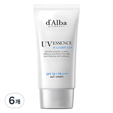 [비건뷰티] 달바 워터풀 에센스 선크림 SPF50+ PA++++, 50ml, 6개