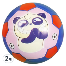 밀알컴퍼니 시간때우기 귀여운 스트레스해소 주물럭 캐릭터2계통 프린팅 축구공 12cm 랜덤발송, 2개