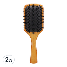 氣墊按摩梳 木質大方｜頭皮按摩 木柄按摩梳, 2支