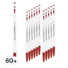 munhwA Campus101 原子筆 0.7mm, 60個, 紅色