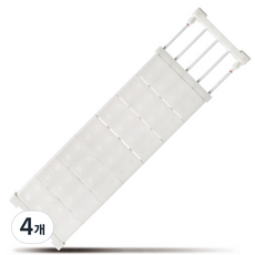 Market Plan 伸縮式寬度可調層架, 4個, 白色