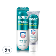 2080 Jinjibalris草本薄荷牙膏, 120g, 5個