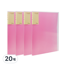 ECO Chungwoon A4新透明文件夾 10頁, 粉紅色, 20個