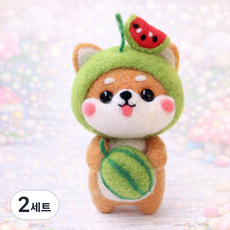 아트조이 DIY 양모펠트 키트, 2세트, 수박시바