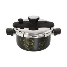 Silvat IH電磁爐 5重安全 硬質Absolute一鍵式壓力鍋 6人份, 黑色, 4L