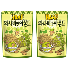 HBAF 杏仁果 山葵味, 精選美國優質杏仁，香甜酥脆，口感絕佳, 120g, 2包