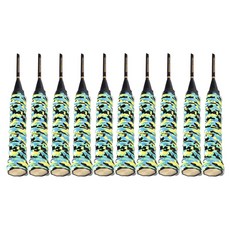 VOLAR 斑紋緩衝握把布 10入, 綠黃色, 10個