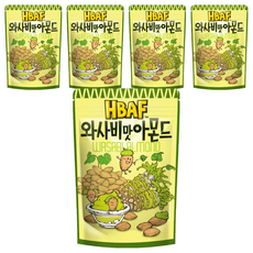 HBAF 杏仁果 山葵味 精選美國杏仁 香甜酥脆, 120g, 5包