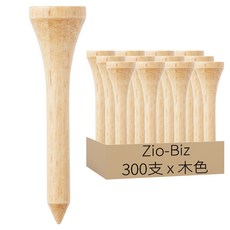 ZiO-BiZ 木質高爾夫球短梯 300支, 1袋, 木色