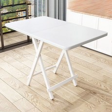 마켓플랜 오브제 접이식 사각 테이블 와이드, 화이트