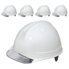 東明 建築工地 頭部保護 頭盔型 透明窗 安全帽 DMS-D-3002AM-831, 5個, 象牙白