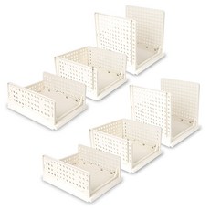 키친앤홈 슬라이딩 리빙박스 중 1P + 대 1P + 특대 1P, 화이트, 2세트