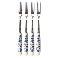 Kiyodo 森活瓷柄水果叉 6*6*19.2cm, 森活瓷柄, 4支