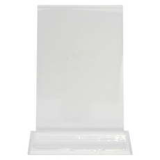 W.I.P 台灣聯合文具 25K T型目錄架 壓克力展示架 16.5x24cm, 壓克力 透明色, 1個