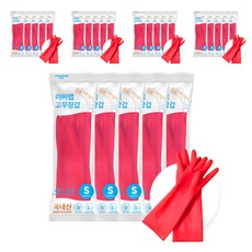 러버랩 국내산 팔목고무장갑 양손착용 세트, 체리핑크, 소(S), 25개