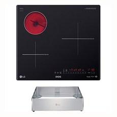 LG전자 DIOS 하이브리드 전기레인지 3구 + 프리스탠딩 15cm 세트, BEY3GST2A