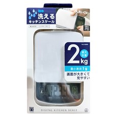 PEARL LIFE 珍珠金屬 防水電子廚房秤 2kg, 白色, D-6800