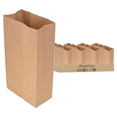 J Factory KP牛皮素色角底紙袋 小號, 1個, 400個裝