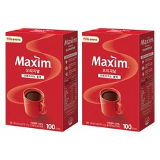 맥심 오리지날 아메리카노 블랙 원두커피스틱, 1g, 100개입, 2개