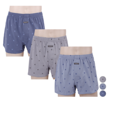 TOUGHGUY 男士透氣純棉針織四角內褲3件組 TG-8032