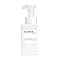 方形泡沫洗手乳瓶 白色 450ml+貼紙, 1套