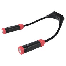 GENTOS 頸掛式工作燈 USB-C充電 400流明 IP64 OZ-R2X, 黑色, 1個