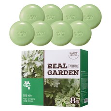 HAPPY BATH 真實花園艾草舒緩皂, 8個, 90g
