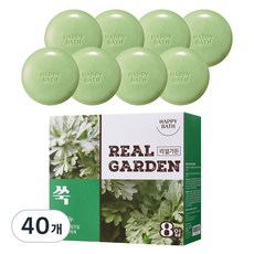 HAPPY BATH 真實花園艾草舒緩皂, 40入, 90g