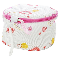 aisen 立體造型粗細雙層網 內衣洗衣網 圓筒型設計 保護內衣 浮板機能 洗濯不纏繞 尺寸約20公分x14公分, L型 白色 + 粉色, 1個