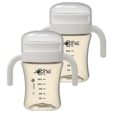 JOONIE 360度PPSU寶寶學習杯, 白色, 210ml, 2個