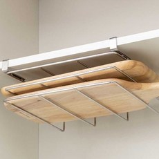 Gongjungbuyang 夾式不鏽鋼雙層砧板架, 銀色, 1個