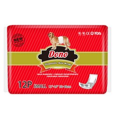 도노 수컷 강아지 기저귀, 소형, 12개입, 1개