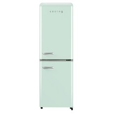 쿠잉전자 레트로 콤비 151L 2도어 냉장고 방문설치, REF-C153S