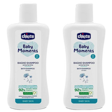 Chicco 寶貝嬰兒植萃洗髮沐浴露 92%天然成分 溫和不流淚配方, 200ml, 2瓶