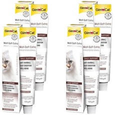 Gim Cat 俊寶俊喵 化毛膏專業版, 含天然芳香麥芽 蔬菜油及大量纖維質, 100g, 4條, ANTI-HAIRBALL/nEASY DIGESTION/nWELL-BEING